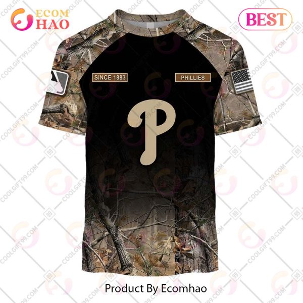 Personalized MLB Philadelphia Phillies Hunting Camouflage 3D Hoodie