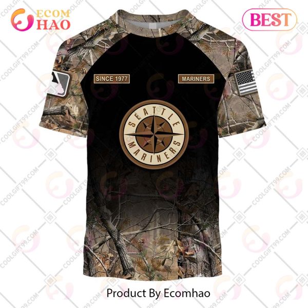 Personalized MLB Seattle Mariners Hunting Camouflage 3D Hoodie