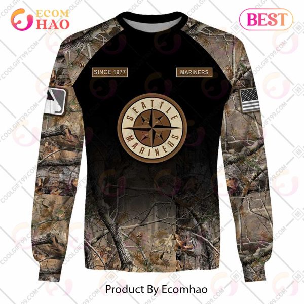 Personalized MLB Seattle Mariners Hunting Camouflage 3D Hoodie