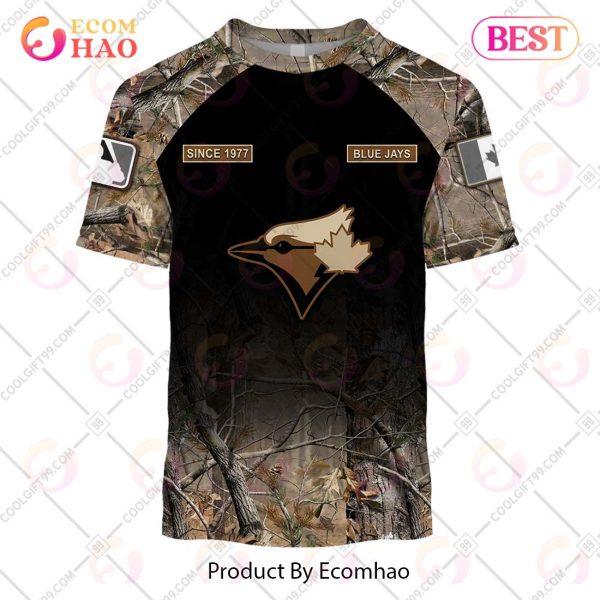 Personalized MLB Toronto Blue Jays Hunting Camouflage 3D Hoodie