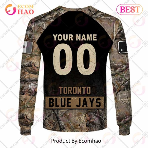 Personalized MLB Toronto Blue Jays Hunting Camouflage 3D Hoodie