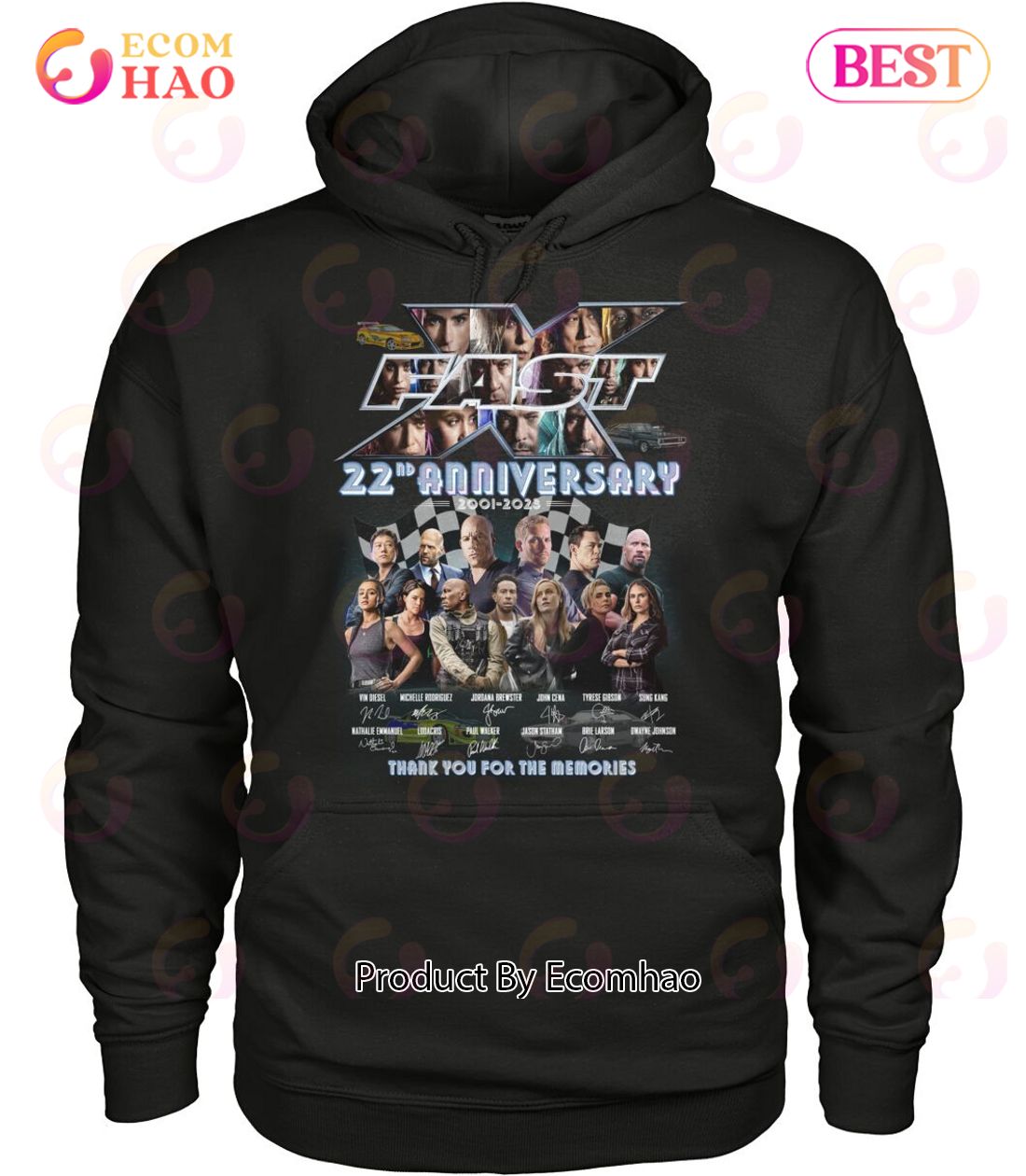 Fast X 22nd Anniversary 2001 – 2023 Thank You For The Memories T-Shirt