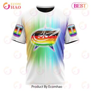 NHL Columbus Blue Jackets Special Design For Pride Month 3D Hoodie