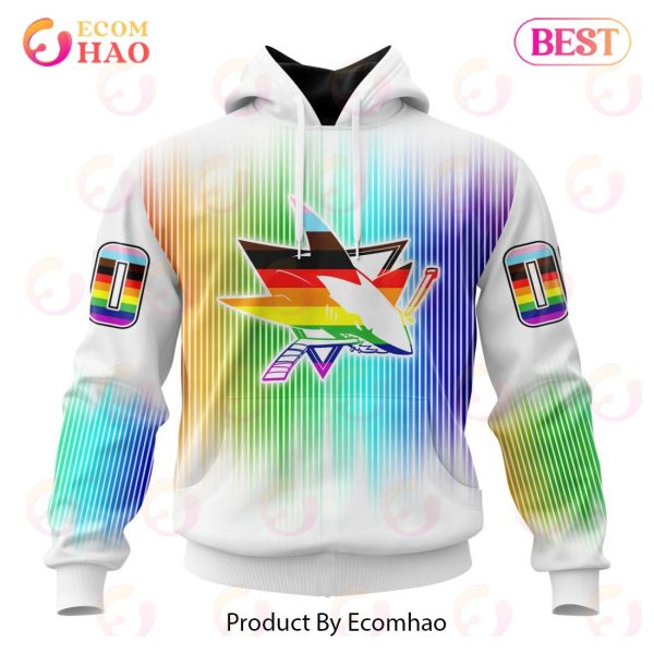 NHL San Jose Sharks Special Design For Pride Month 3D Hoodie