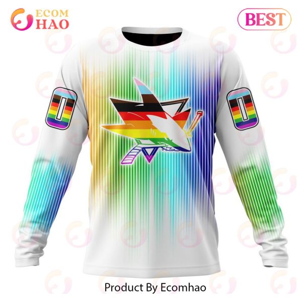 NHL San Jose Sharks Special Design For Pride Month 3D Hoodie