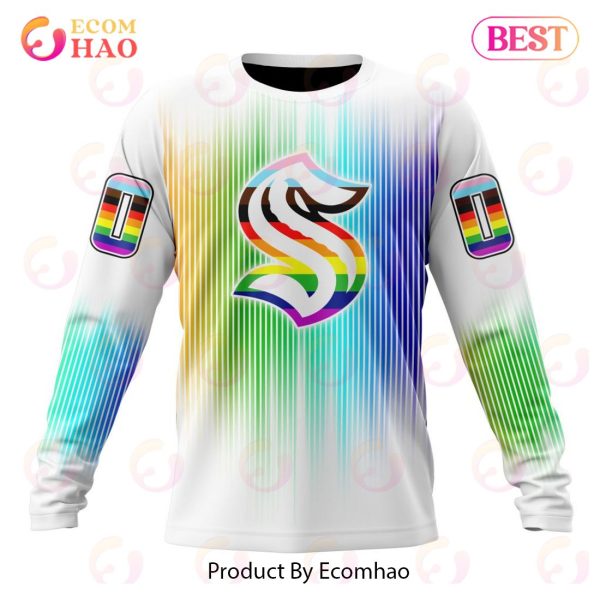 NHL Seattle Kraken Special Design For Pride Month 3D Hoodie