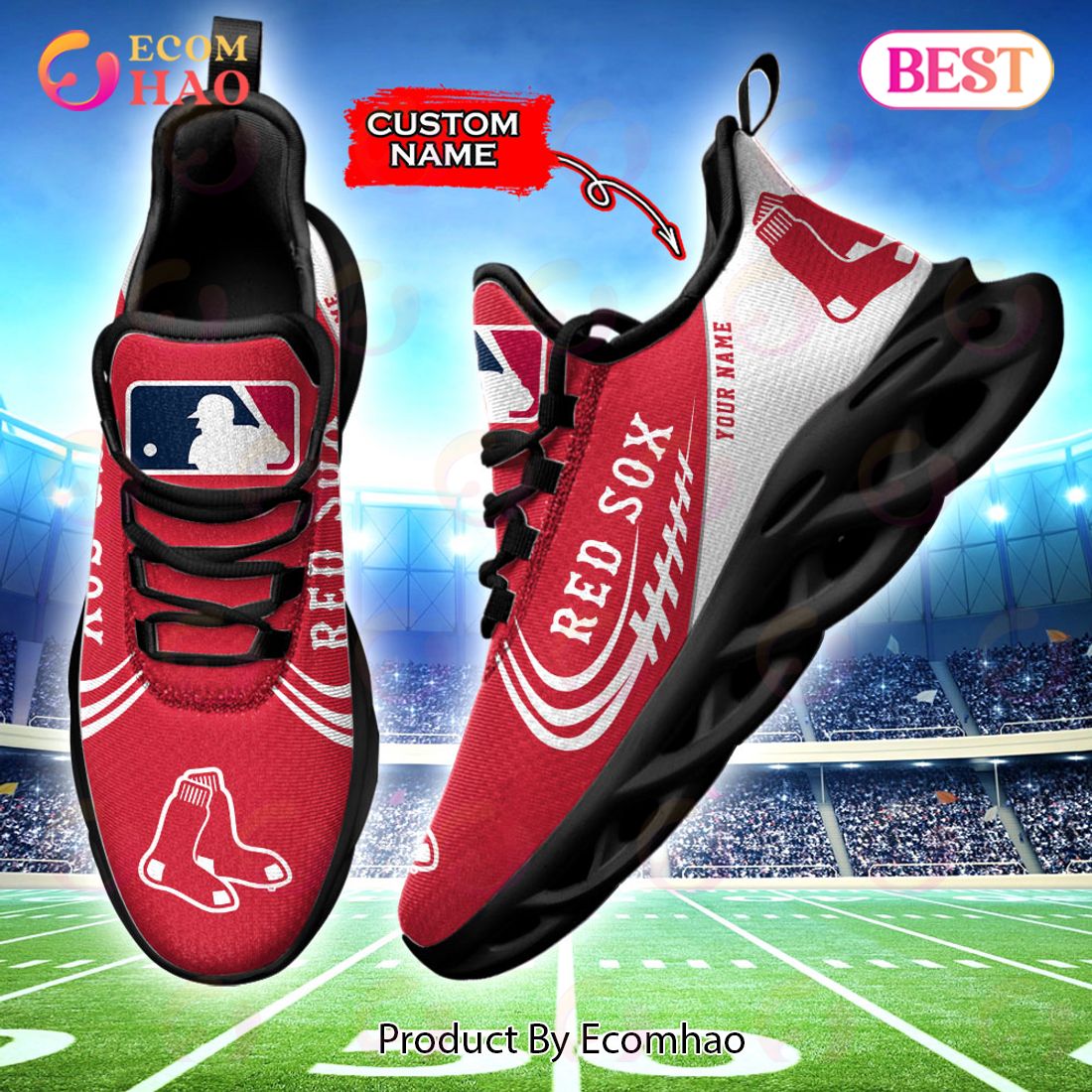 Boston Red Sox Mix Jerseys MLB Max Soul Shoes Custom Name For Men