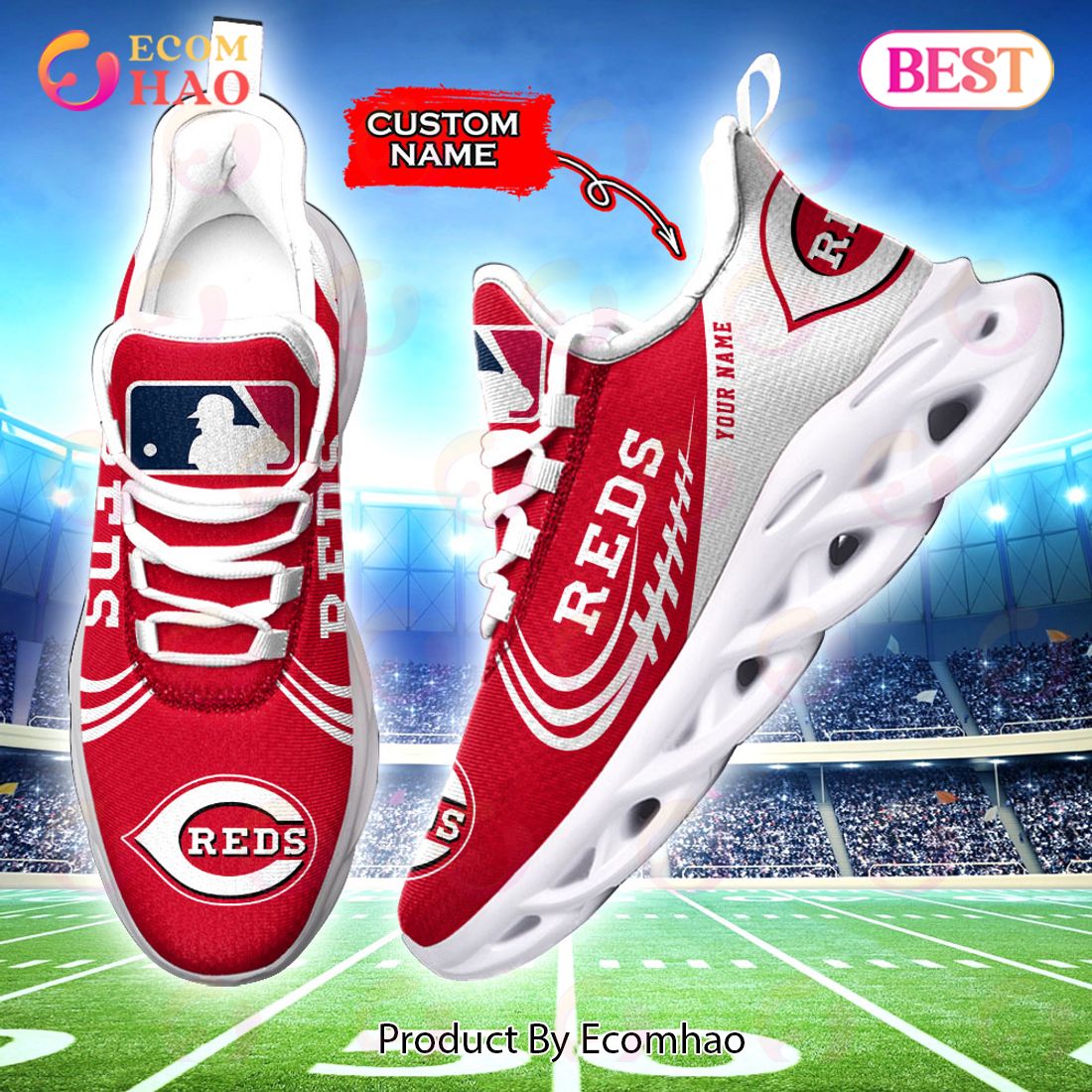 MLB Cleveland Indians Max Soul Sneaker Custom Name