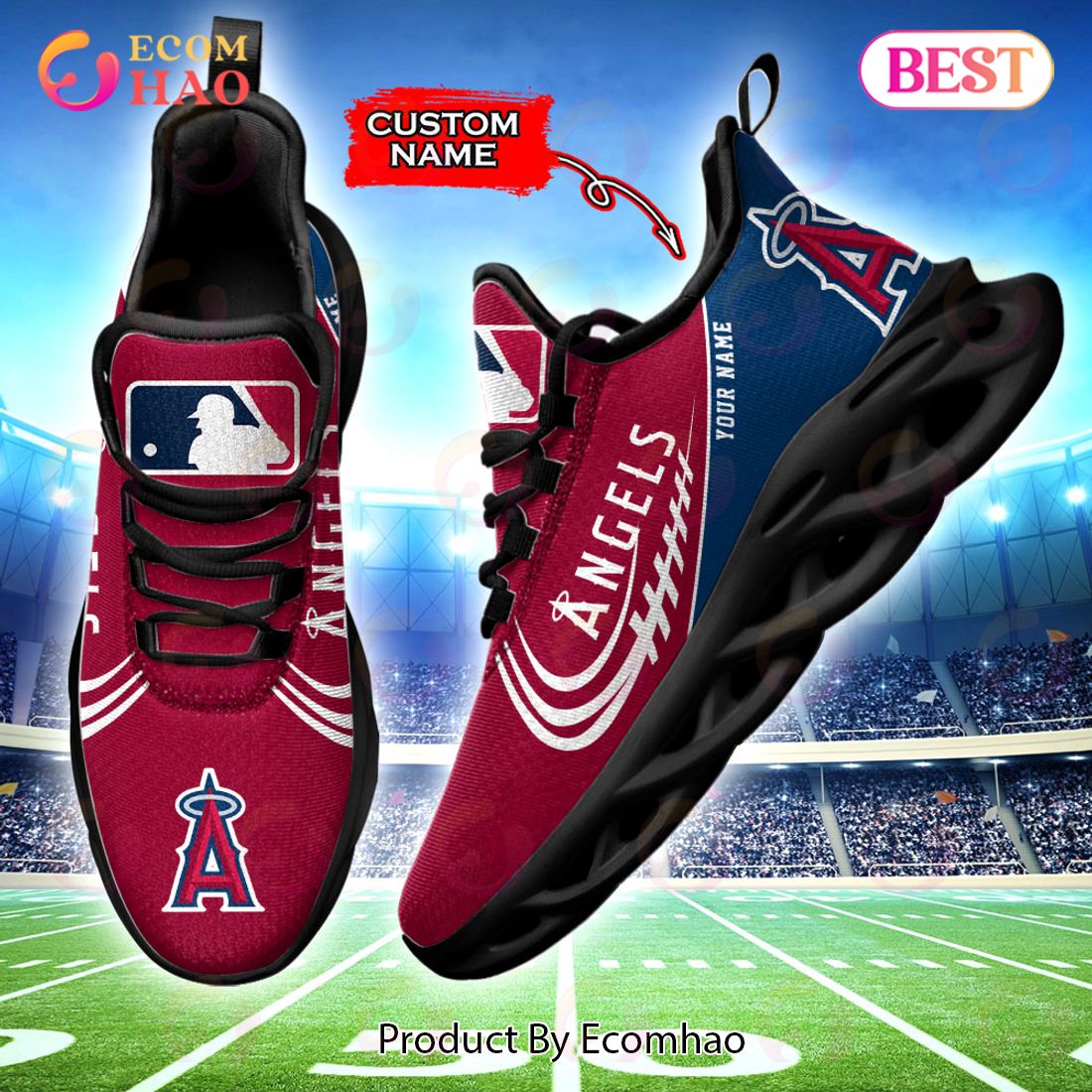 MLB Los Angeles Angels Max Soul Sneaker Custom Name