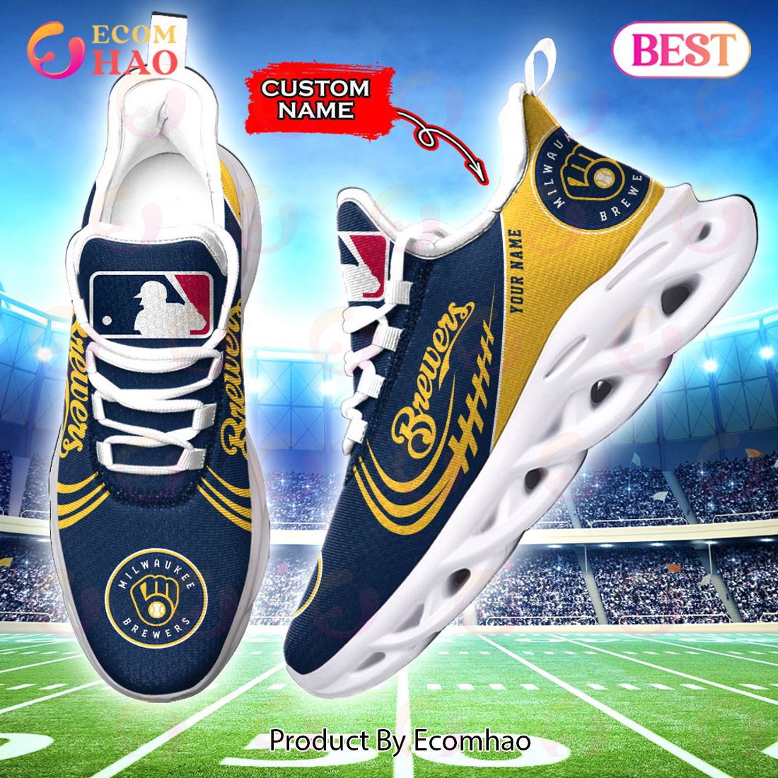 MLB Milwaukee Brewers Max Soul Sneaker Custom Name