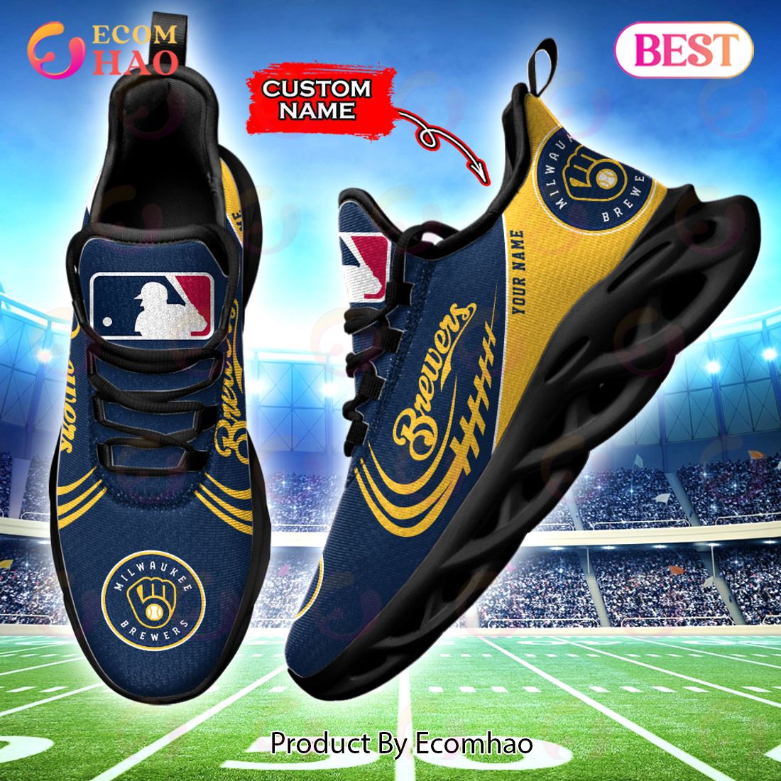 MLB Milwaukee Brewers Max Soul Sneaker Custom Name