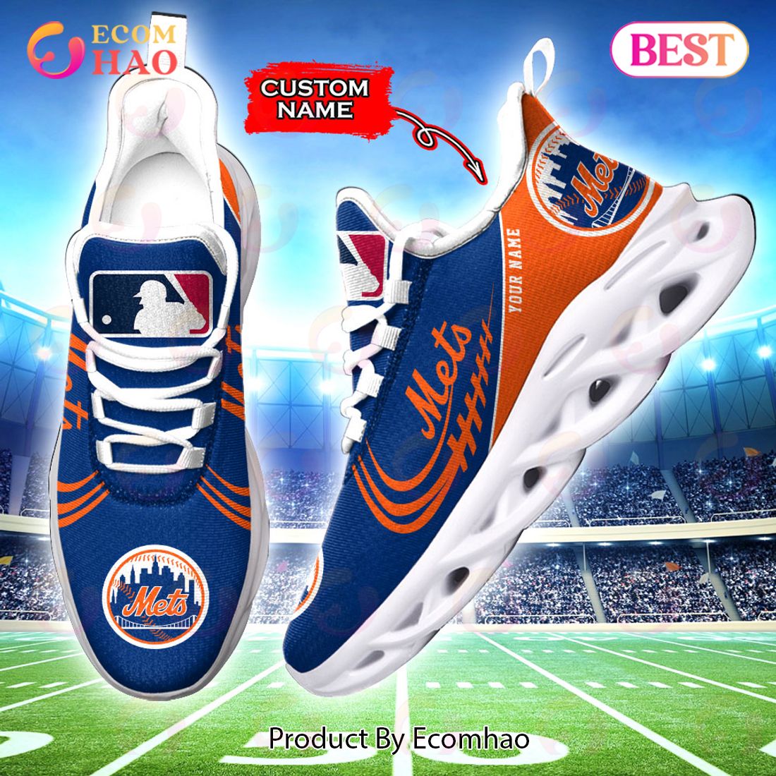 MLB New York Mets Max Soul Sneaker Custom Name