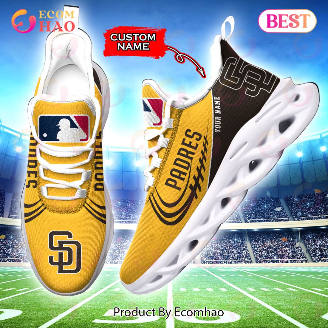 MLB San Diego Padres Max Soul Sneaker Custom Name