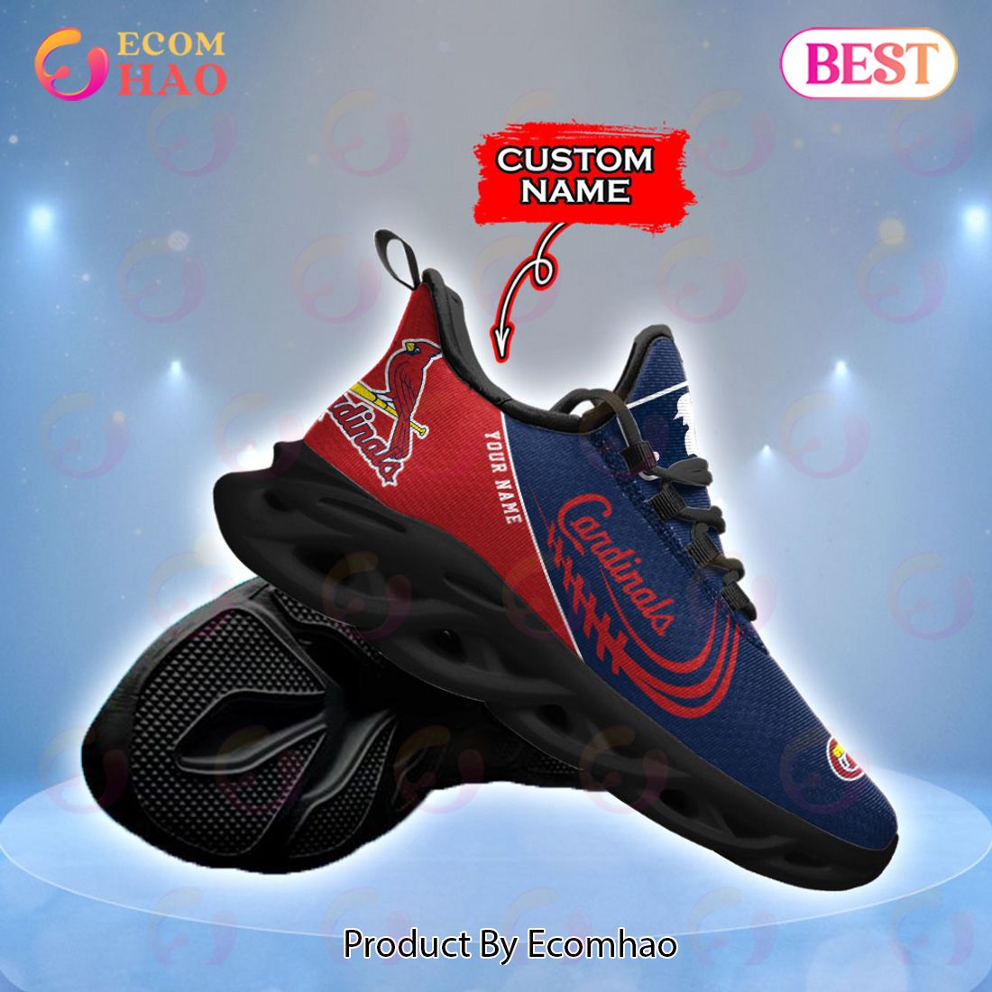 MLB St Louis Cardinals Max Soul Sneaker Custom Name - Ecomhao Store