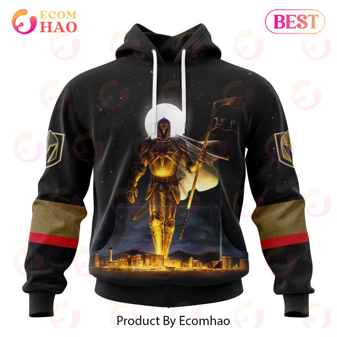 NHL Vegas Golden Knights Special The Knight Cometh Design 3D Hoodie