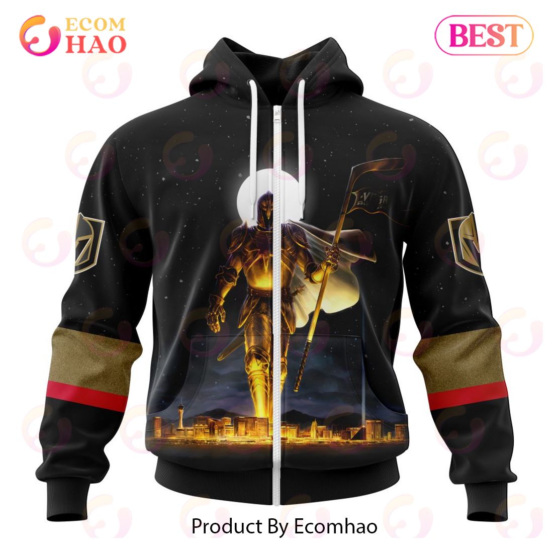 NHL Vegas Golden Knights Special The Knight Cometh Design 3D Hoodie