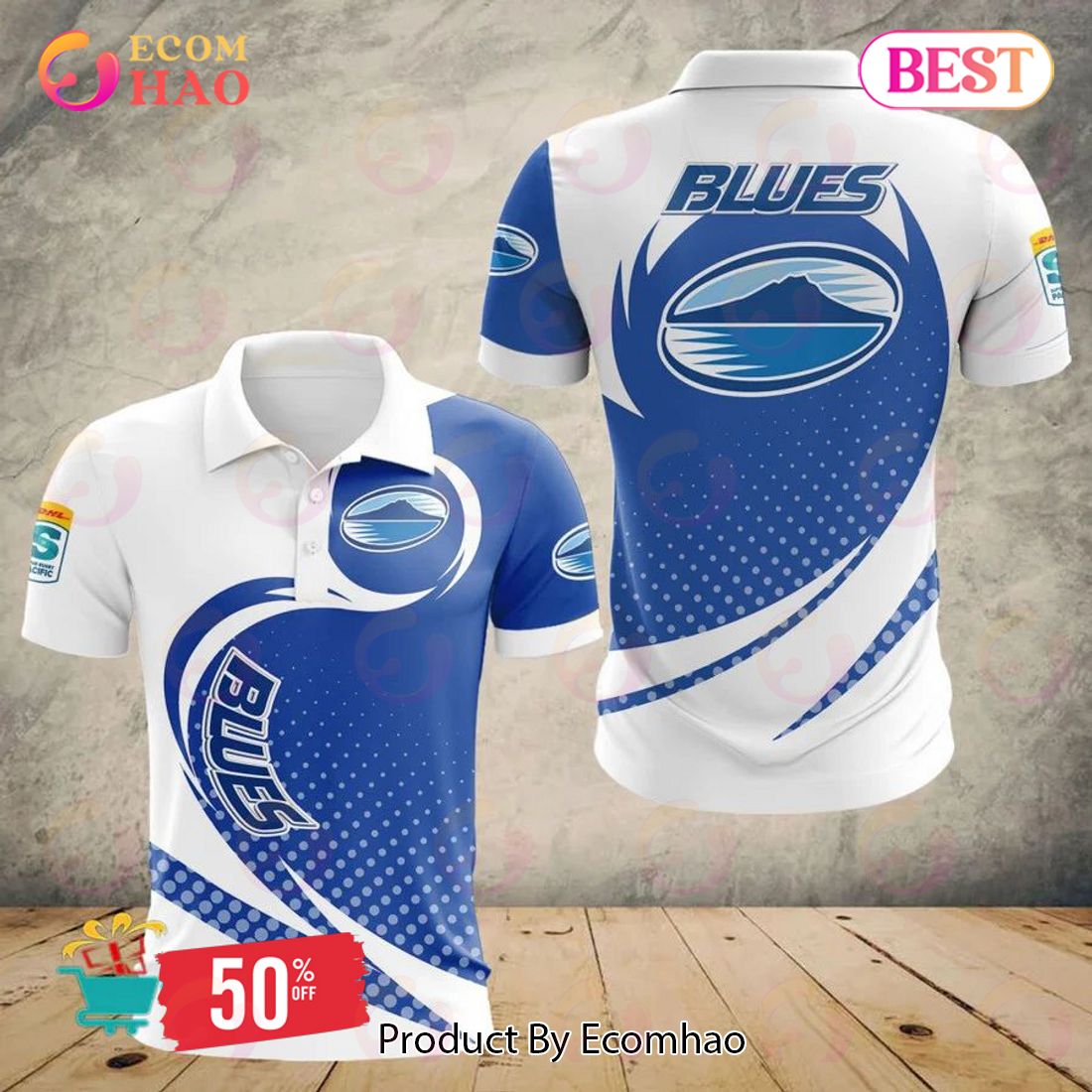 Super Rugby Auckland Blues Special Polo Design