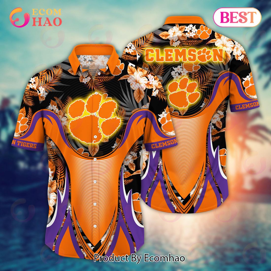 Clemson Tigers NCAA Flower Hawaii Shirt