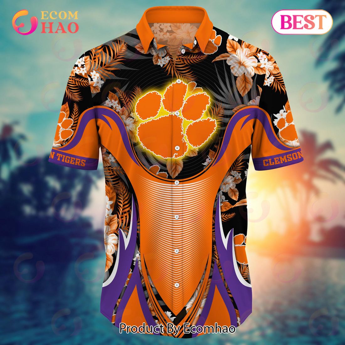 Clemson Tigers NCAA Flower Hawaii Shirt