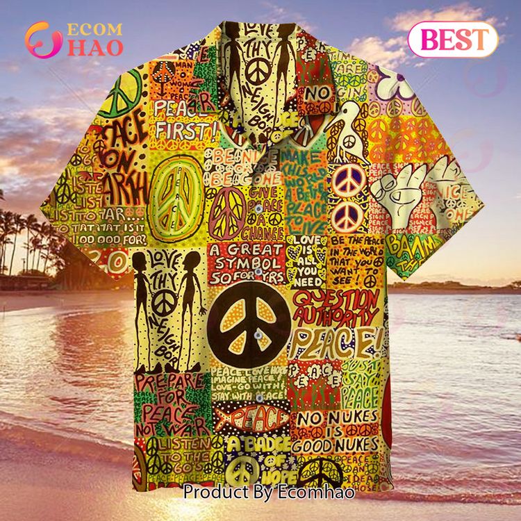 Peace & Love of Brotherhood of Man Revolution Unisex Hawaiian Shirt