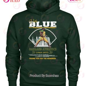 Vida Blue Oakland Athletics 1969 – 1977 Thank You For The Memories T-Shirt
