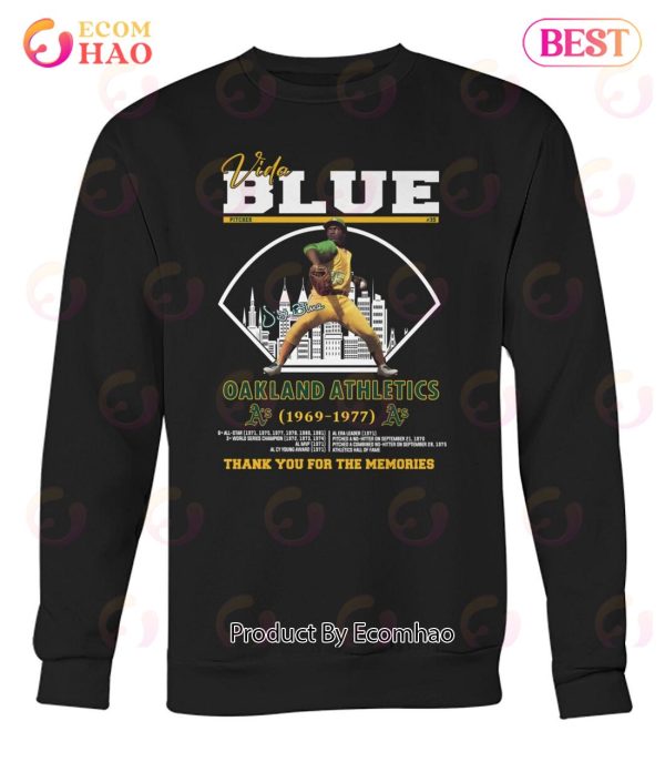 Vida Blue Oakland Athletics 1969 – 1977 Thank You For The Memories T-Shirt