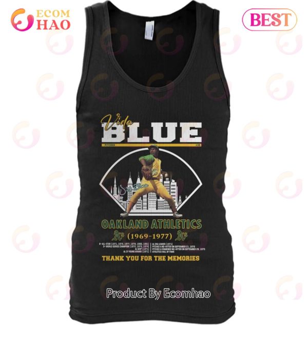 Vida Blue Oakland Athletics 1969 – 1977 Thank You For The Memories T-Shirt