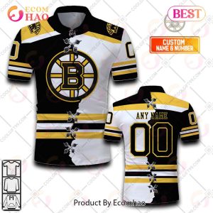 Personalized NHL Boston Bruins Mix Jerseys Polo Shirt
