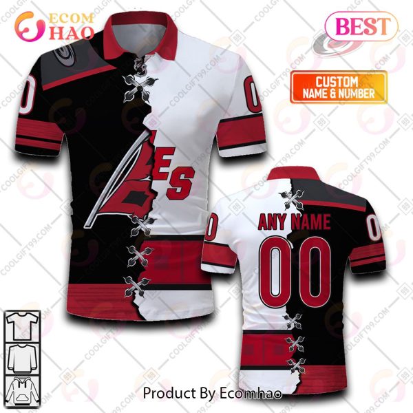 Personalized NHL Carolina Hurricanes Mix Jerseys Polo Shirt