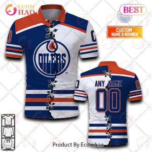 Personalized NHL Edmonton Oilers Mix Jerseys Polo Shirt