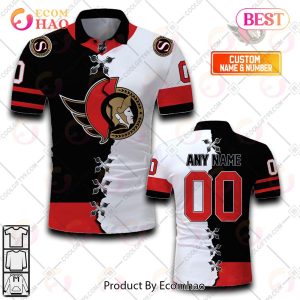 Personalized NHL Ottawa Senators Mix Jerseys Polo Shirt