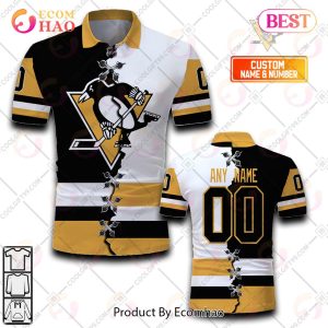 Personalized NHL Pittsburgh Penguins Mix Jerseys Polo Shirt
