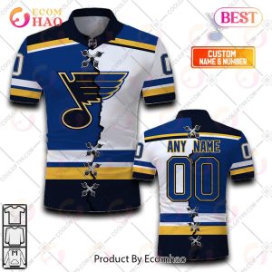 Personalized NHL St. Louis Blues Mix Jerseys Polo Shirt