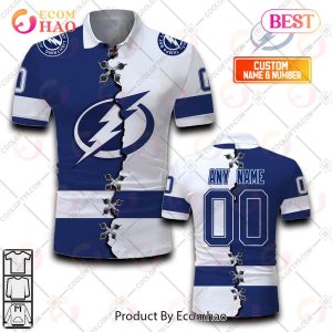 Personalized NHL Tampa Bay Lightning Mix Jerseys Polo Shirt