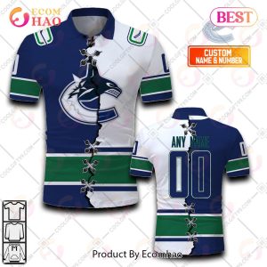 Personalized NHL Vancouver Canucks Mix Jerseys Polo Shirt