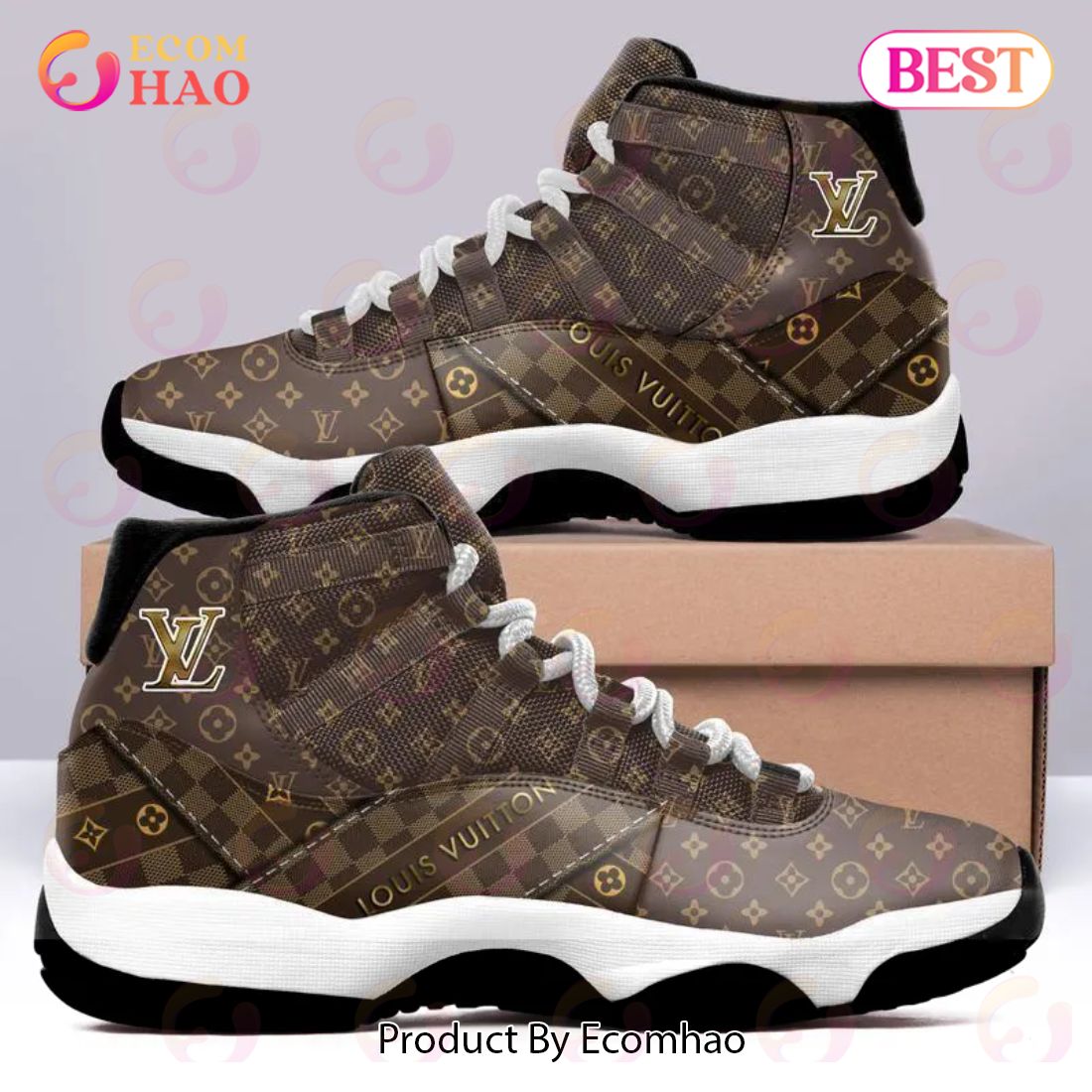 Monogram Louis Vuitton Air Jordan 11 Sneakers Shoes Hot 2022 LV Gifts For Men Women Luxury Items