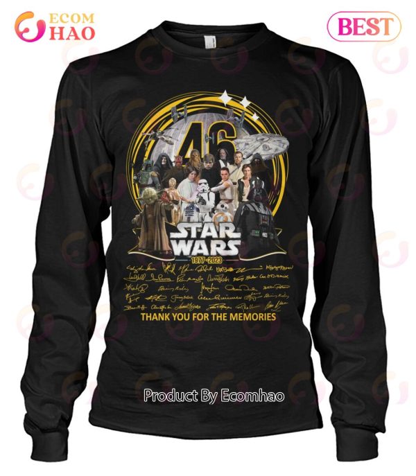 46 Star Wars 1977 – 2023 Signature Thank You For The Memories T-Shirt