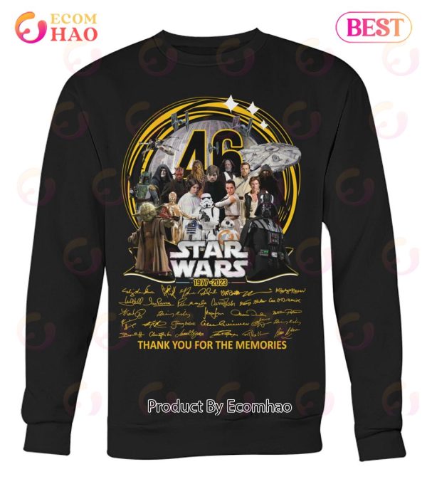 46 Star Wars 1977 – 2023 Signature Thank You For The Memories T-Shirt