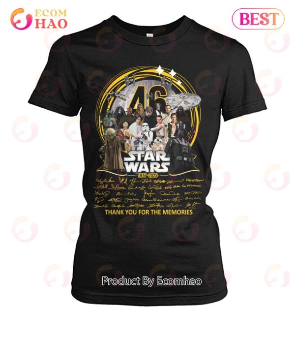 46 Star Wars 1977 – 2023 Signature Thank You For The Memories T-Shirt