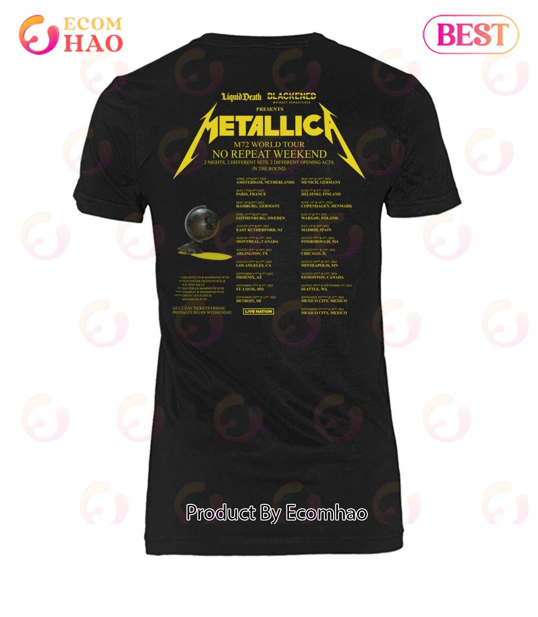 Metallica World Tour 2023 Signature Unisex T-Shirt