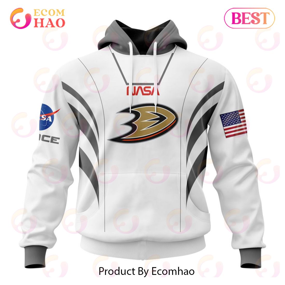 NHL Anaheim Ducks Special Space Force NASA Astronaut Design 3D Hoodie