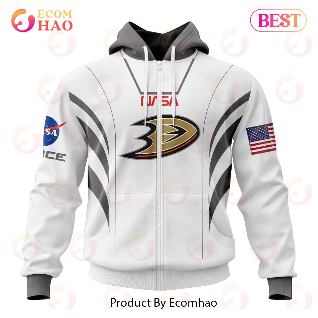 NHL Anaheim Ducks Special Space Force NASA Astronaut Design 3D Hoodie