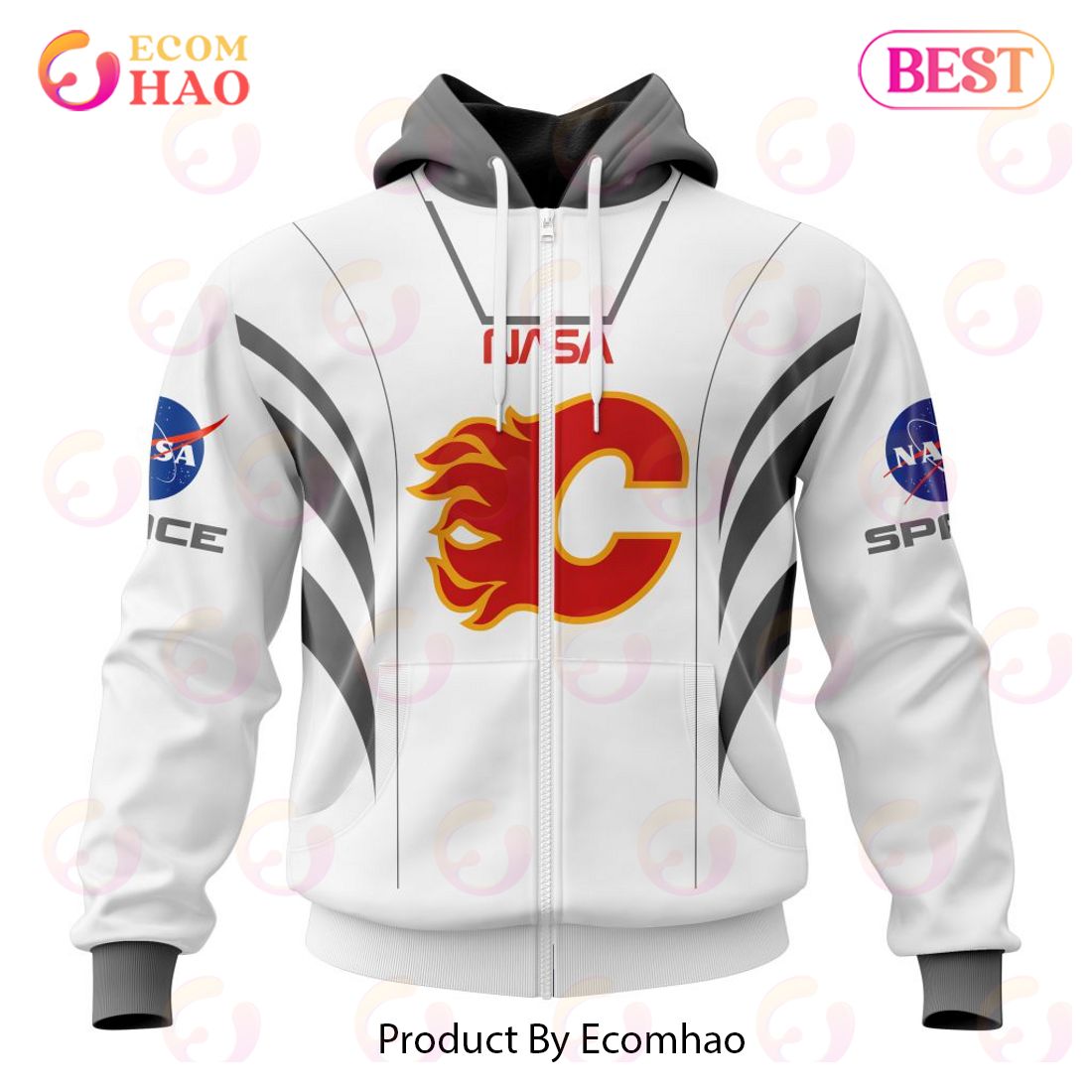 NHL Calgary Flames Special Space Force NASA Astronaut Design 3D Hoodie