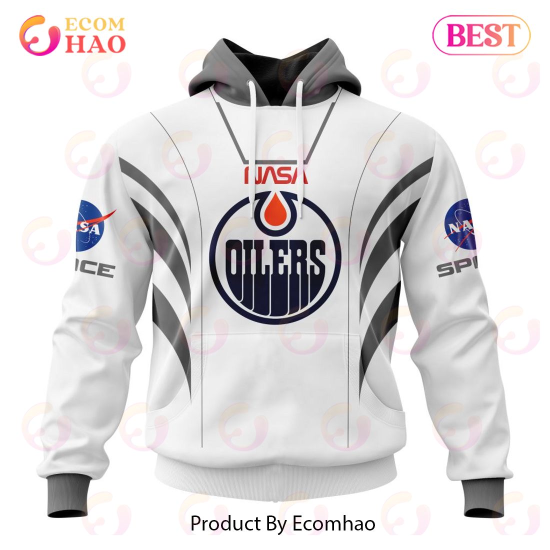 NHL Edmonton Oilers Special Space Force NASA Astronaut Design 3D Hoodie