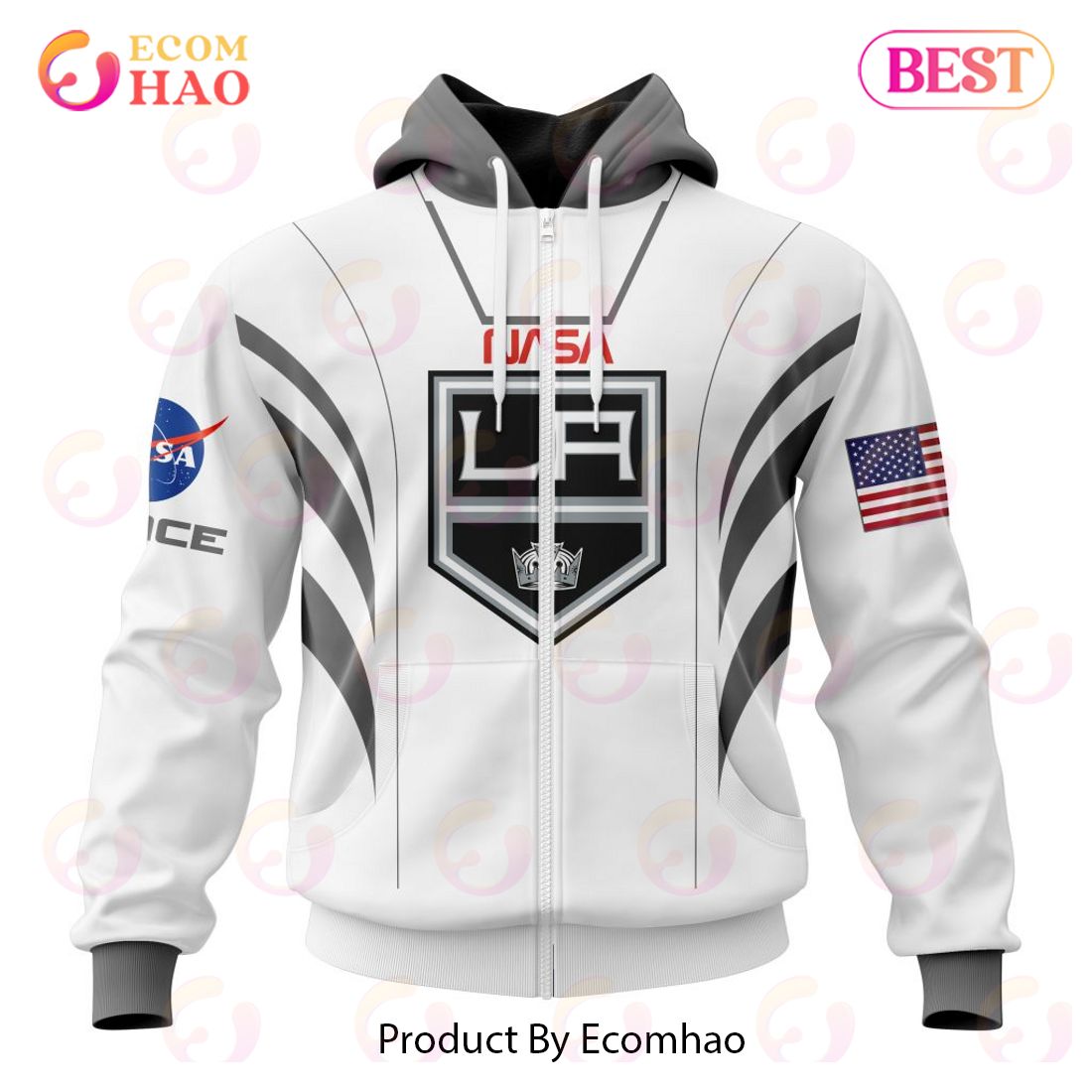 NHL Los Angeles Kings Special Space Force NASA Astronaut Design 3D Hoodie