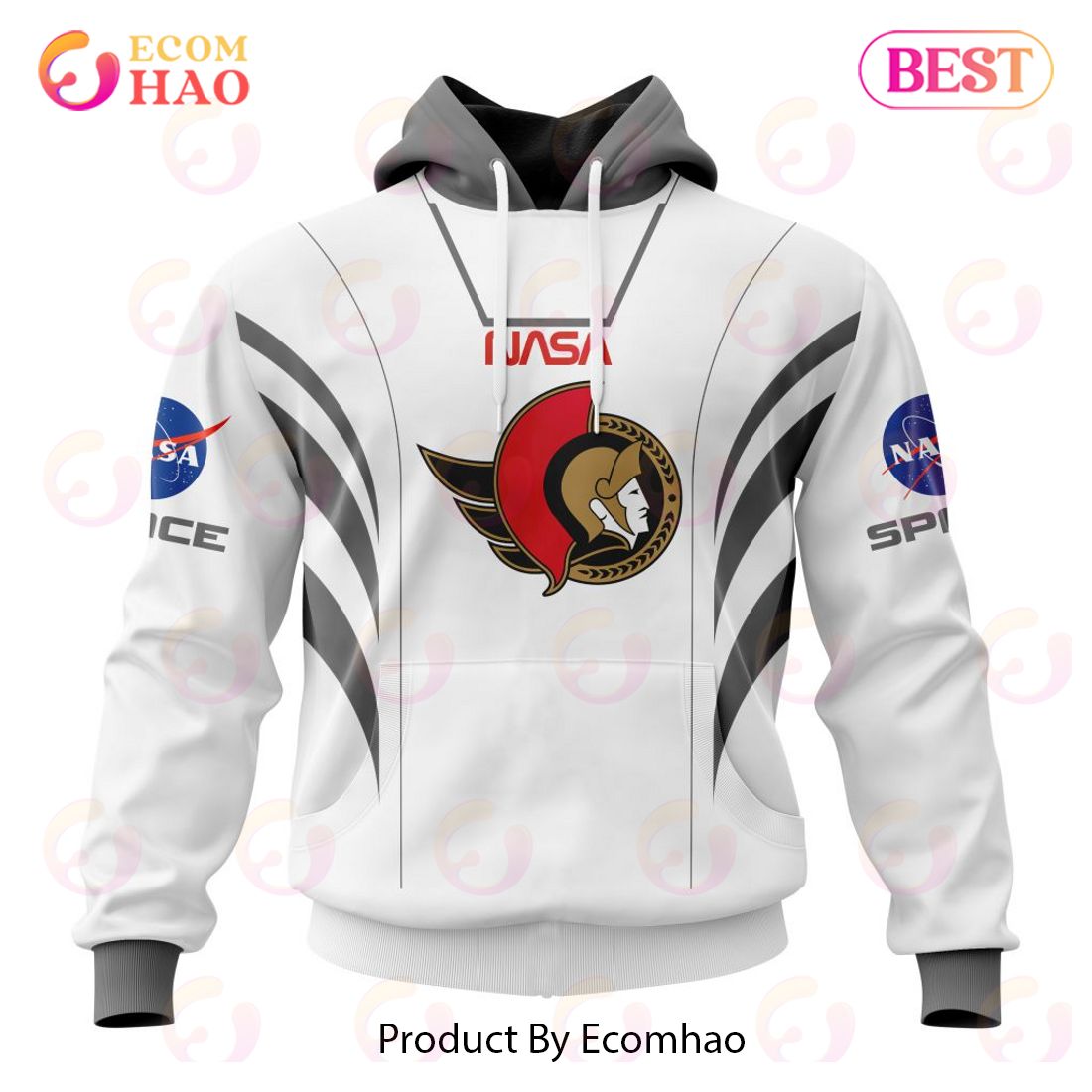 NHL Ottawa Senators Special Space Force NASA Astronaut Design 3D Hoodie