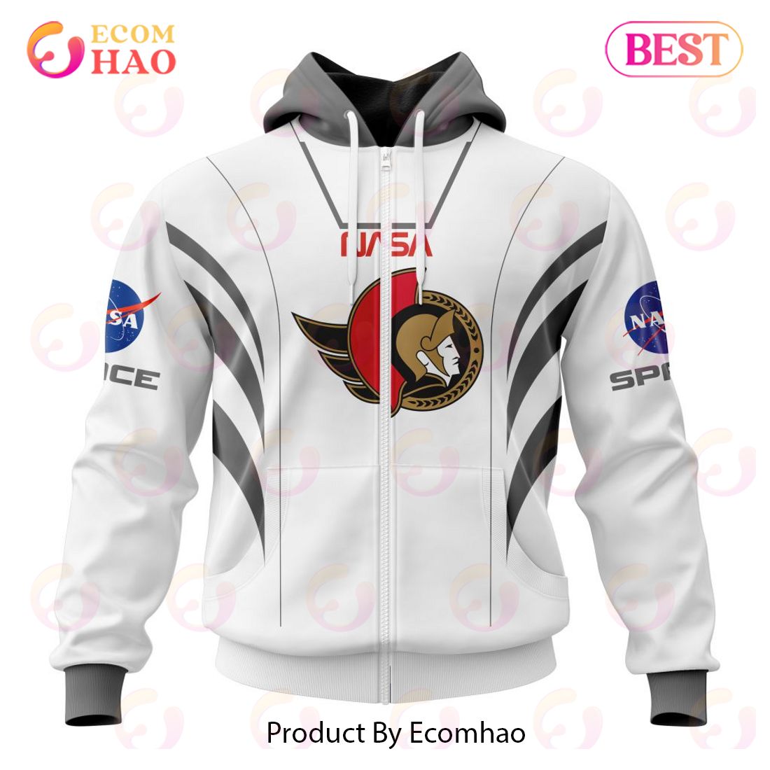 NHL Ottawa Senators Special Space Force NASA Astronaut Design 3D Hoodie