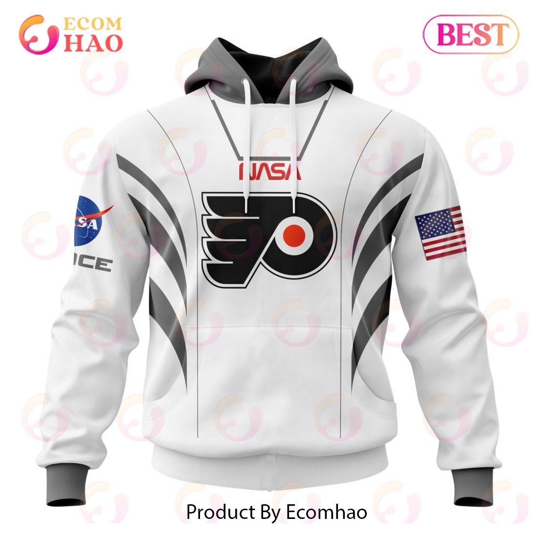 NHL Philadelphia Flyers Special Space Force NASA Astronaut Design 3D Hoodie