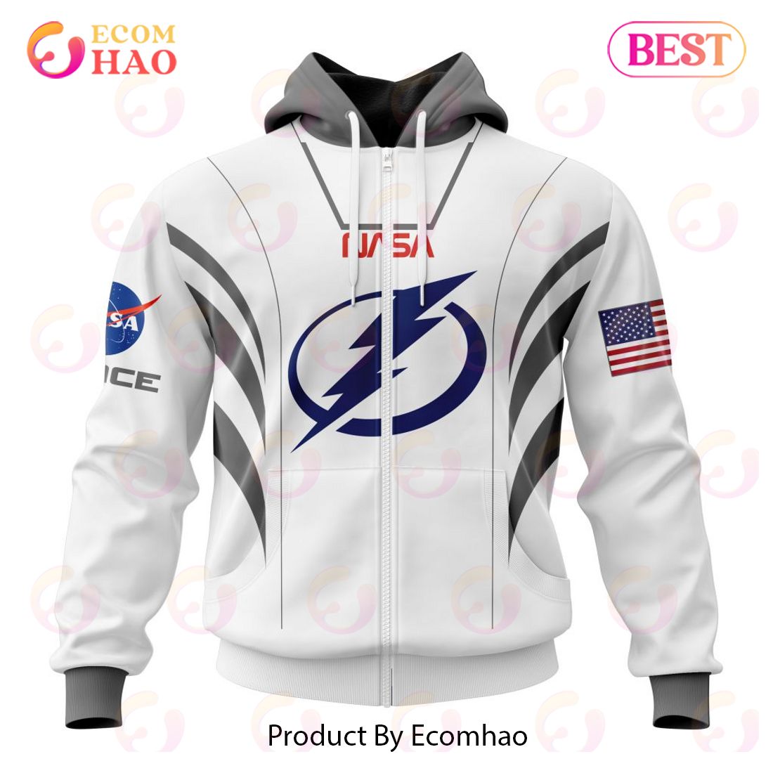 NHL Tampa Bay Lightning Special Space Force NASA Astronaut Design 3D Hoodie