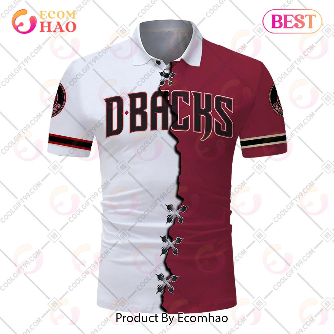 Personalized MLB Arizona Diamondbacks Mix jersey Style Polo Shirt